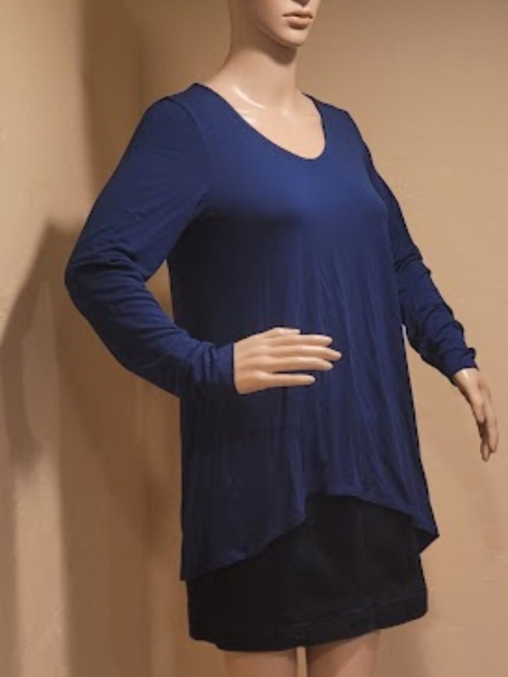 Asymmetrical Eileen Fisher Small Cobalt Blue Long Sleeve